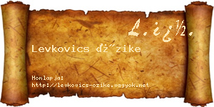 Levkovics Őzike névjegykártya