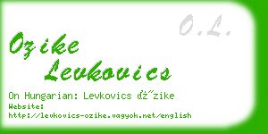 ozike levkovics business card